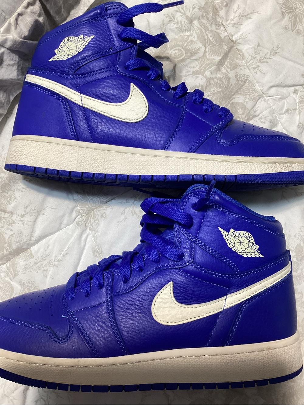 Nike Air Jordan Royal Blue Sneakers with White Logo